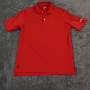 Ping Performance Golf‎ Polo Shirt WatchGuard Corp Logo Short Sleeve Red Large